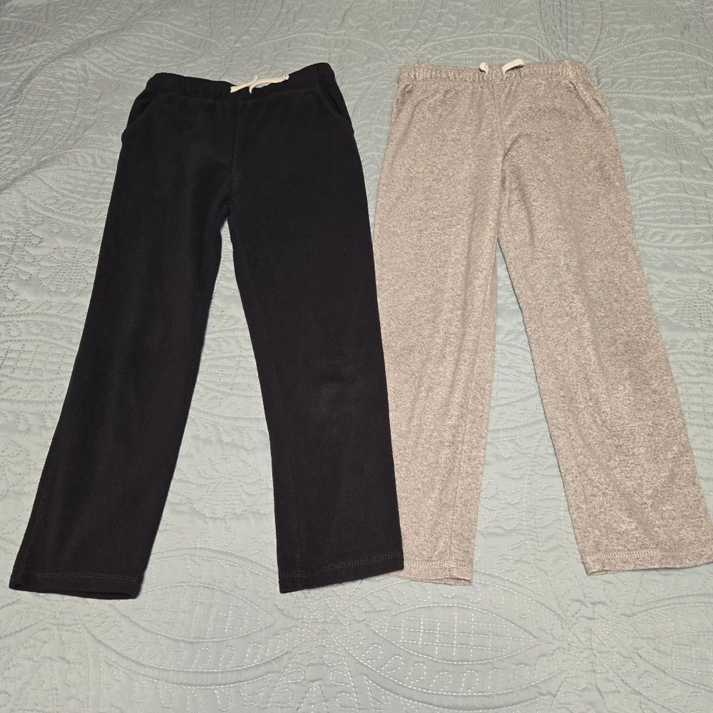 Carter's Boy's sz 7 Black and Gray Fleece Pants
